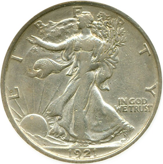 image for: 1921 50c DGS XF40  (Cleaned)