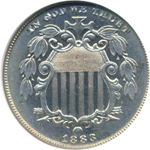 image for: 1883 5c Shield NGC Proof 64