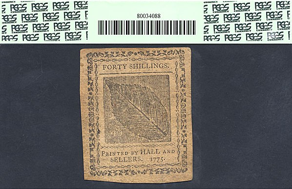 image for: Pennsylvania: Fr.PA196 1775 40s 8-Dec PCGS XF45 PPQ [12216]