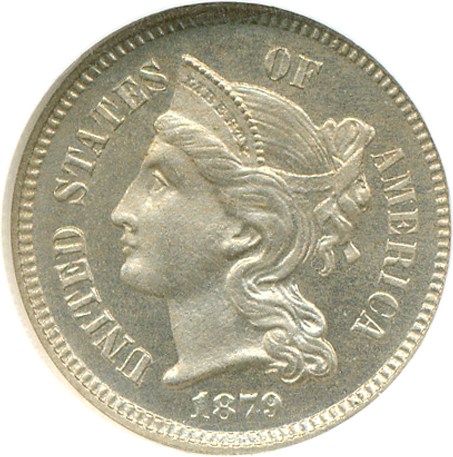 image for: 1879 3cN  NGC Proof 64