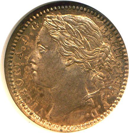 image for: Great Britain: 1866 1/3 Farthing  NGC Proof 64 RB