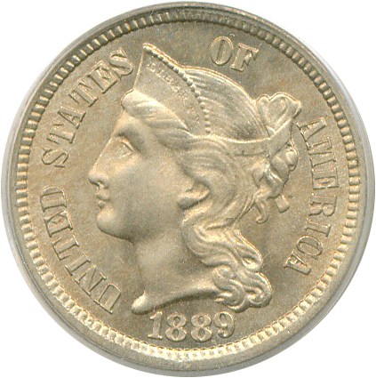 image for: 1889 3cN  PCGS MS66