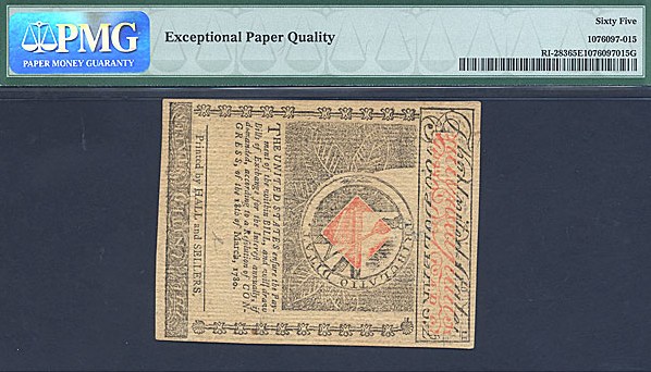 image for: Rh. Island: Fr.RI283 1780 $2 2-Jul PMG Gem CU65 EPQ [619]