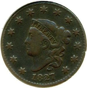 image for: 1827 1c DGS VG10 (Corroded)