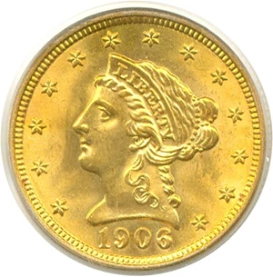 image for: 1906 $2 1/2 PCGS MS64