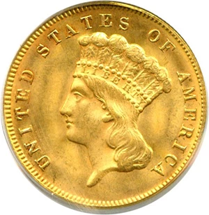 image for: 1878 $3 PCGS MS64