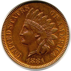 image for: 1881 1c PCGS MS64 RB