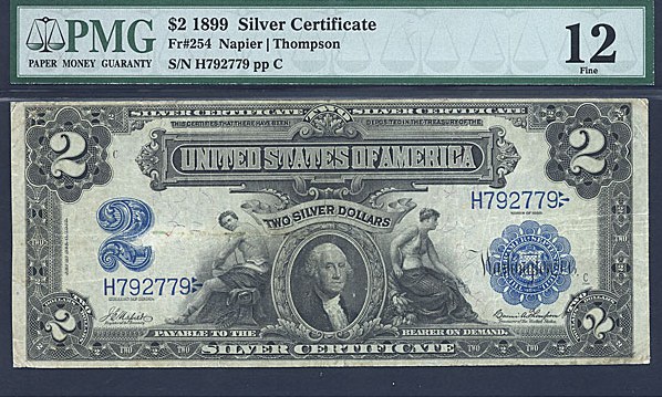 image for: Fr.254 1899 $2 Mechanics & Agriculture PMG F12  [H792779]