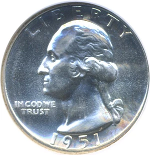image for: 1951 25c NGC Proof 66