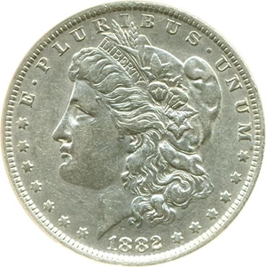 image for: 1882-O/S $1 DGS AU50 (Cleaned)