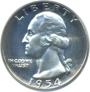 image for: 1954 25c PCGS Proof 67