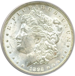 image for: 1892 $1 PCGS MS62