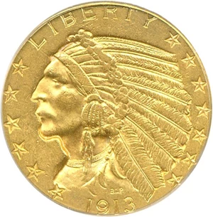 image for: 1913 $5 PCGS MS61