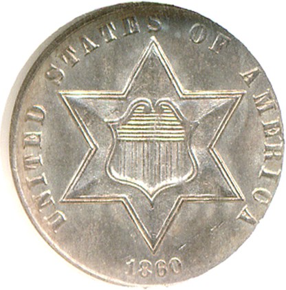 image for: 1860 3cS  NGC MS63