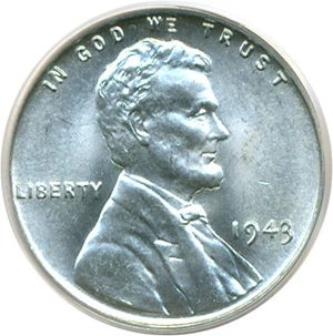 image for: 1943 1c PCGS MS66