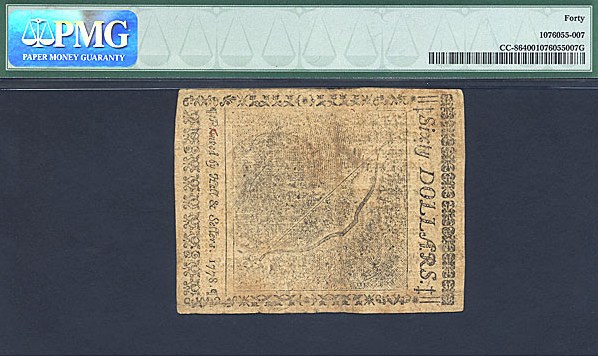image for: Continental Congress: Fr.CC86 1778 $60 26-Sep PMG XF40  [243259]