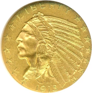 image for: 1915 $5 NGC MS61