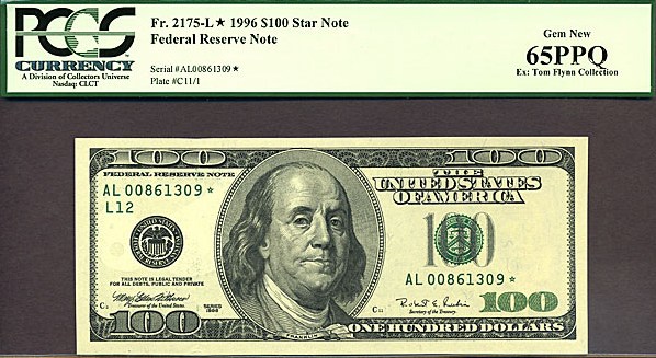 1996 $100 San Francisco (Fr. 2175L)