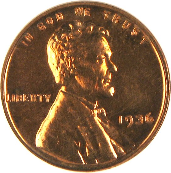 image for: 1936 1c Ty.2 - Brilliant NGC Proof 65 RD