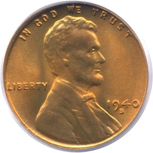 image for: 1940-S 1c PCGS/CAC MS67 RD