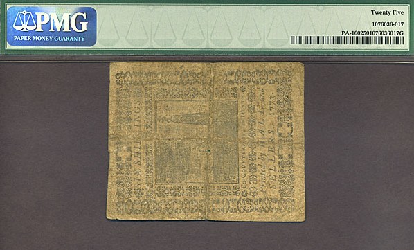 image for: Pennsylvania: Fr.PA160 1773 6s 20-Mar PMG VF25  [None]