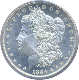 image for: 1884-O $1 PCGS MS64 DMPL