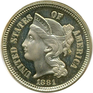 image for: 1881 3cN PCGS Proof 65