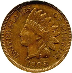 image for: 1908-S 1c DGS AU55 (Cleaned and Retoned)