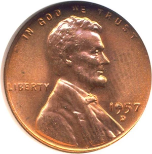 image for: 1957-D 1c NGC MS66 RD