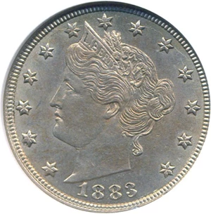 image for: 1883 5c With Cents NGC MS63
