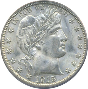 image for: 1915-D 50c PCGS MS65