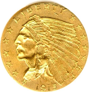 image for: 1915 $2 1/2 DGS AU55