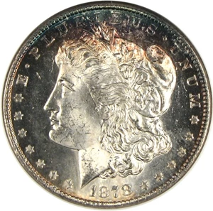 image for: 1878-S $1 NGC MS64 PL * Color *
