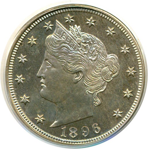 image for: 1896 5c  PCGS Proof 64