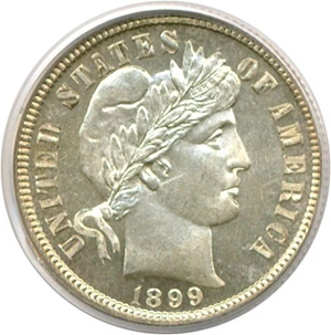 image for: 1899 10c PCGS Proof 64 Cameo