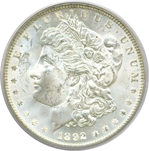 image for: 1892 $1 PCGS MS63