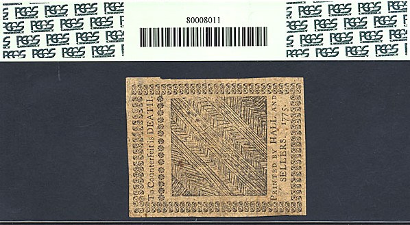 image for: Pennsylvania: Fr.PA188 1775 2s/6d 25-Oct PCGS AU55 PPQ [9531]