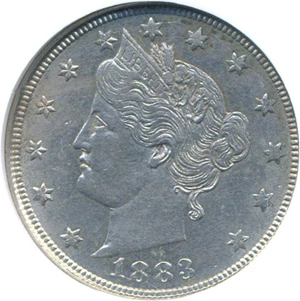 image for: 1883 5c With Cents NGC MS62