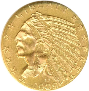 image for: 1909 $5 NGC MS61