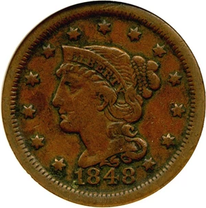 image for: 1848 1c DGS VF25 (Corroded)