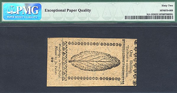 image for: New Jersey: Fr.NJ152 1763 1s 31-Dec PMG CU62 PPQ  [7084]