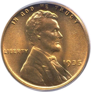 image for: 1935 1c PCGS MS67 RD