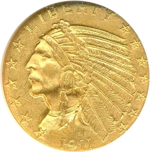 image for: 1911 $5 NGC MS61