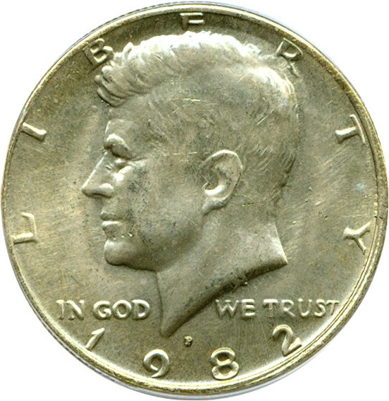 image for: 1982-P 50c  ANACS MS64 (Breen 5323)