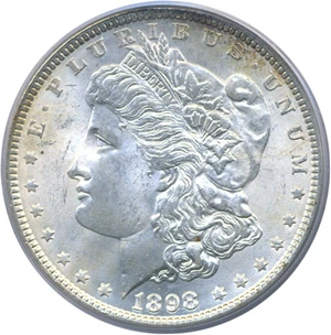 image for: 1898 $1 PCGS MS64