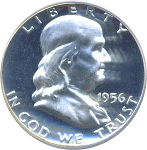 image for: 1956 50c Type 2 PCGS Proof 67 Cameo