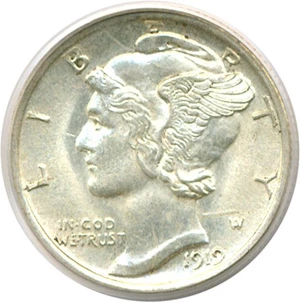 image for: 1919-D 10c PCGS MS64