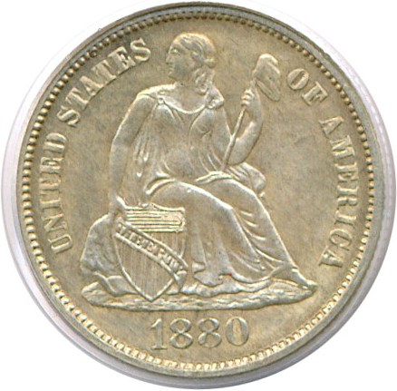 image for: 1880 10c  PCGS Proof 64