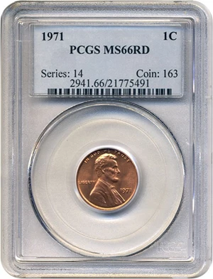 image for: 1971 1c PCGS MS66 RD