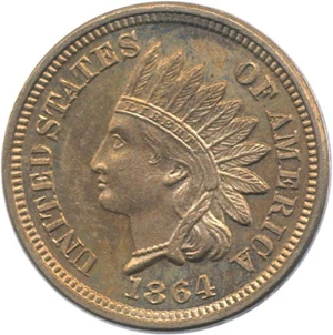 image for: 1864 1c CN PCGS/CAC Proof 63